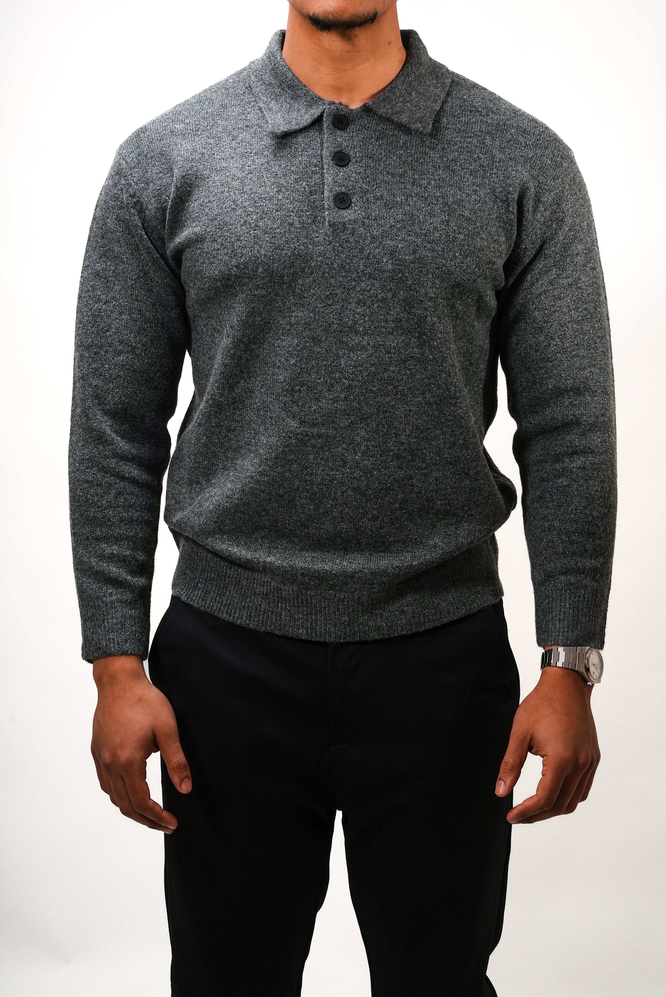 Pull en maille ILYBR Core – Gris