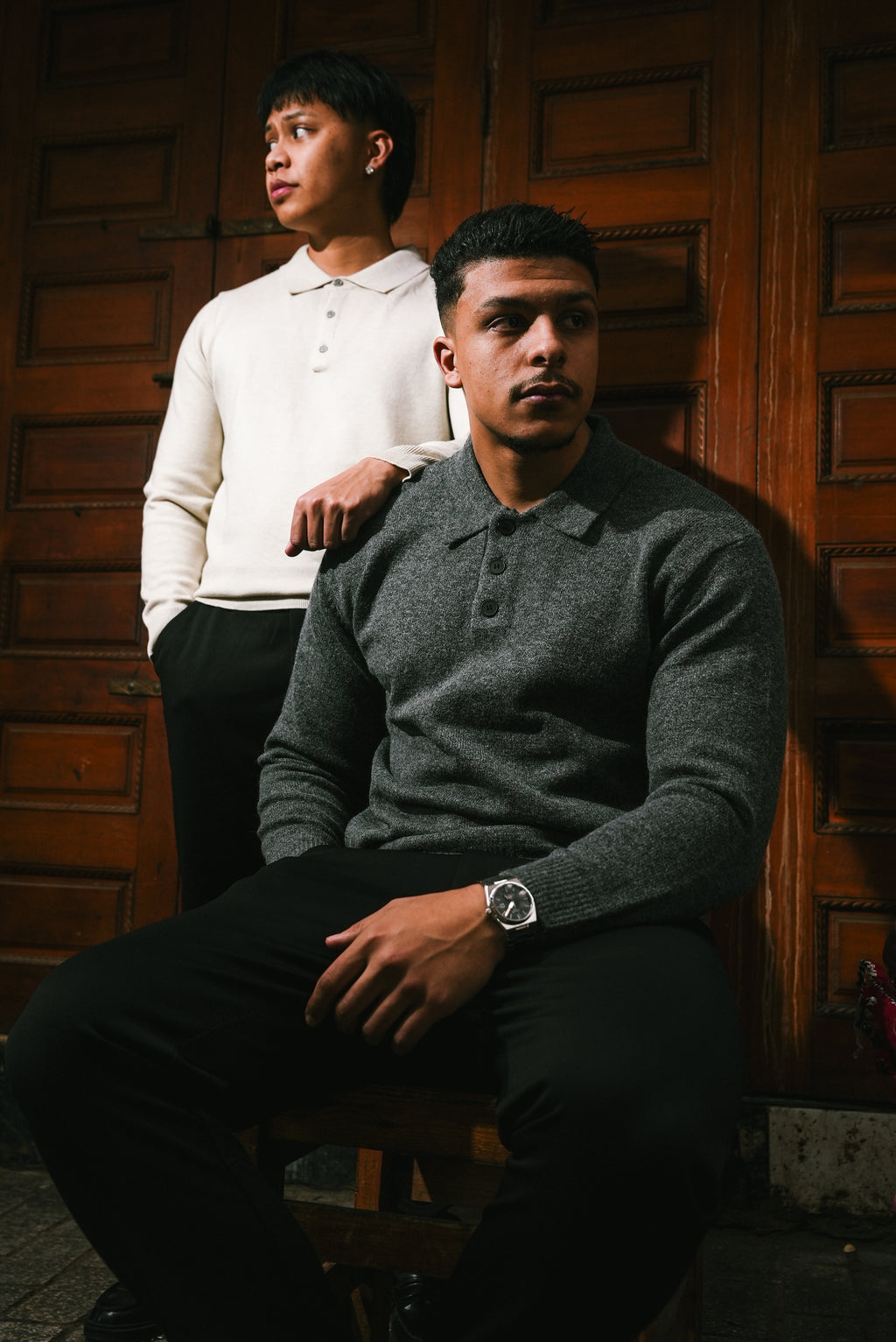 Pull en maille ILYBR Core – Gris