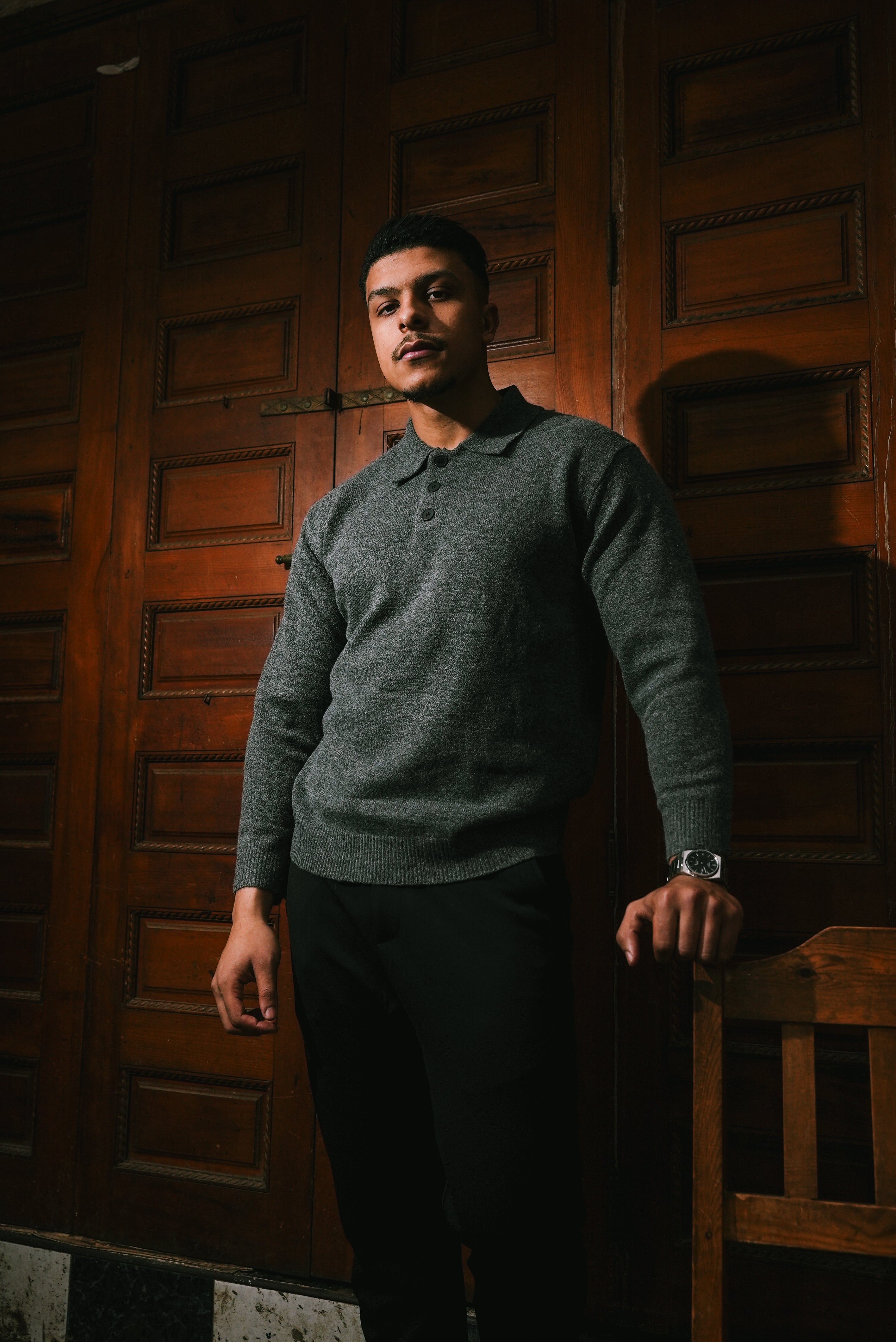 Pull en maille ILYBR Core – Gris